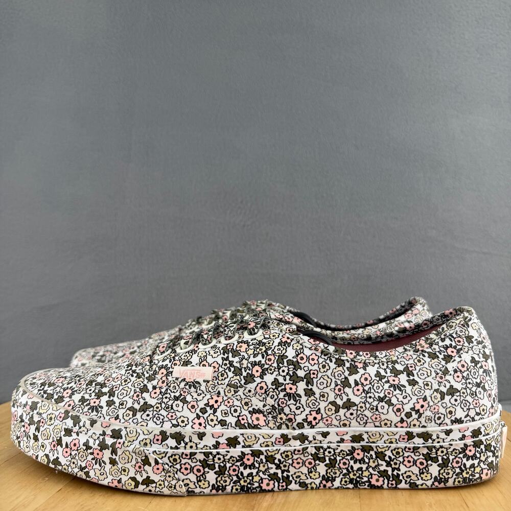 Vans Authentic Mono Floral Lace-Up Sneakers Women’s Size 9 US